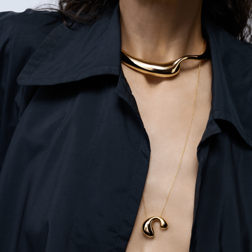 Maria Black Halskæder Splash Choker - Forgyldt 300523YG