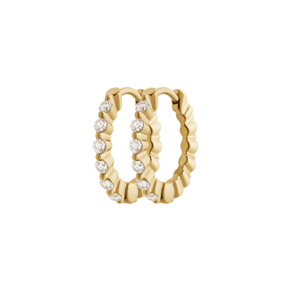 Maria Black Øreringe True Romance 10 huggie med labgrown diamanter - 14 karat guld