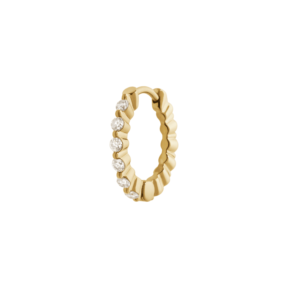 Maria Black Øreringe True Romance 10 huggie med labgrown diamanter - 14 karat guld