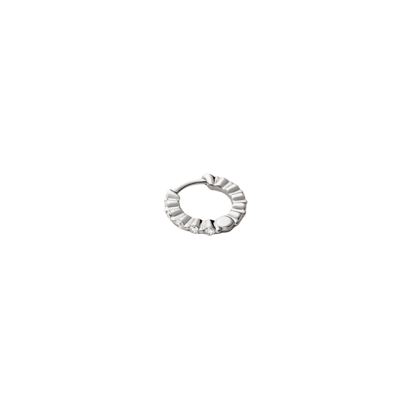 Maria Black Øreringe True Romance 10 huggie med labgrown diamanter - 14K hvidguld