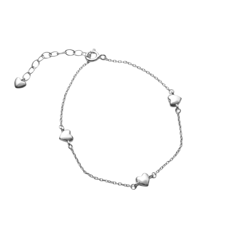 Pernille Corydon Armbånd Adore armbånd med hjerter - sølv b-508-s