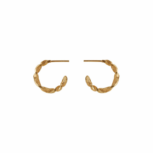 Pernille Corydon Øreringe Small Dancing Wave Hoops e-488-gp