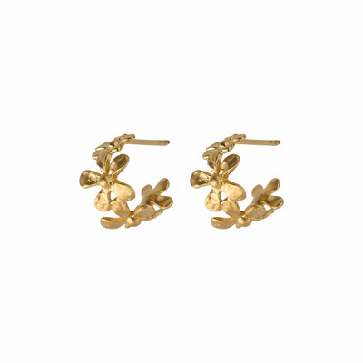 Pernille Corydon Øreringe Wild Poppy hoops øreringe - forgyldt e-368-gp