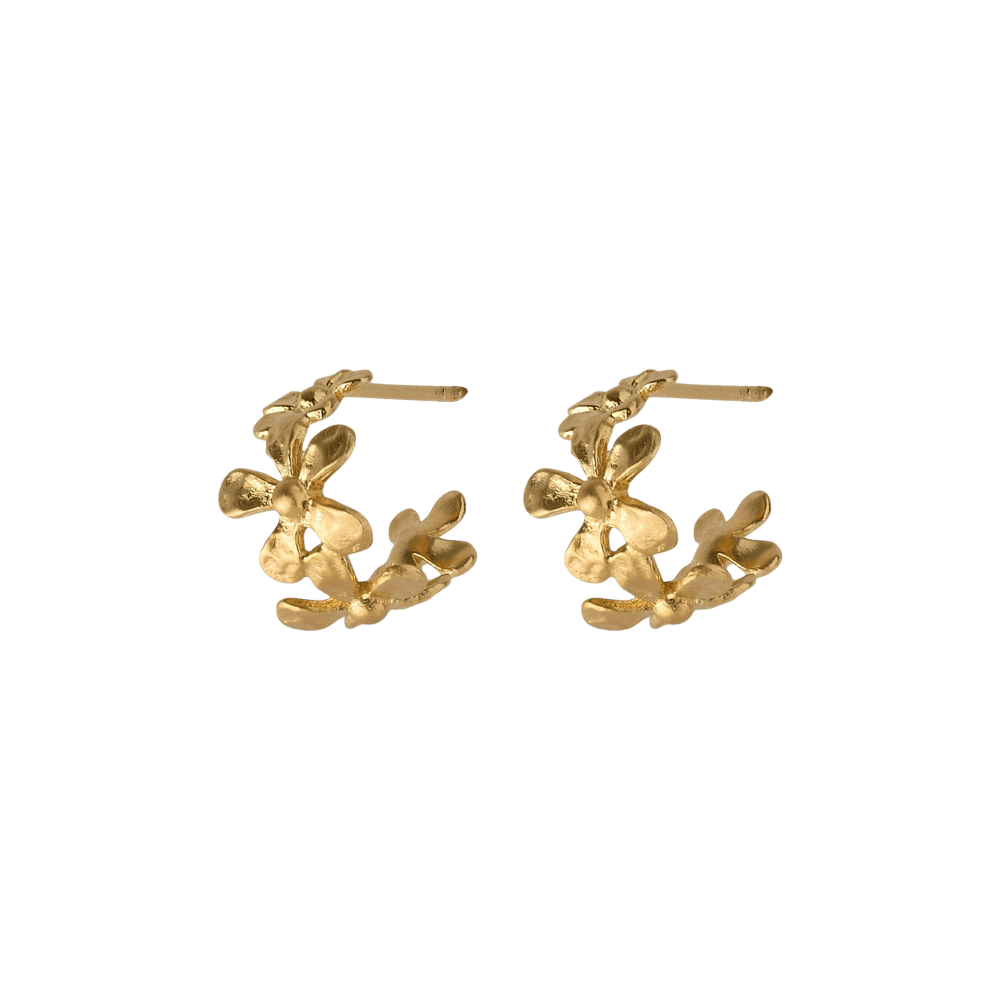 Pernille Corydon Øreringe Wild Poppy hoops øreringe - forgyldt e-368-gp