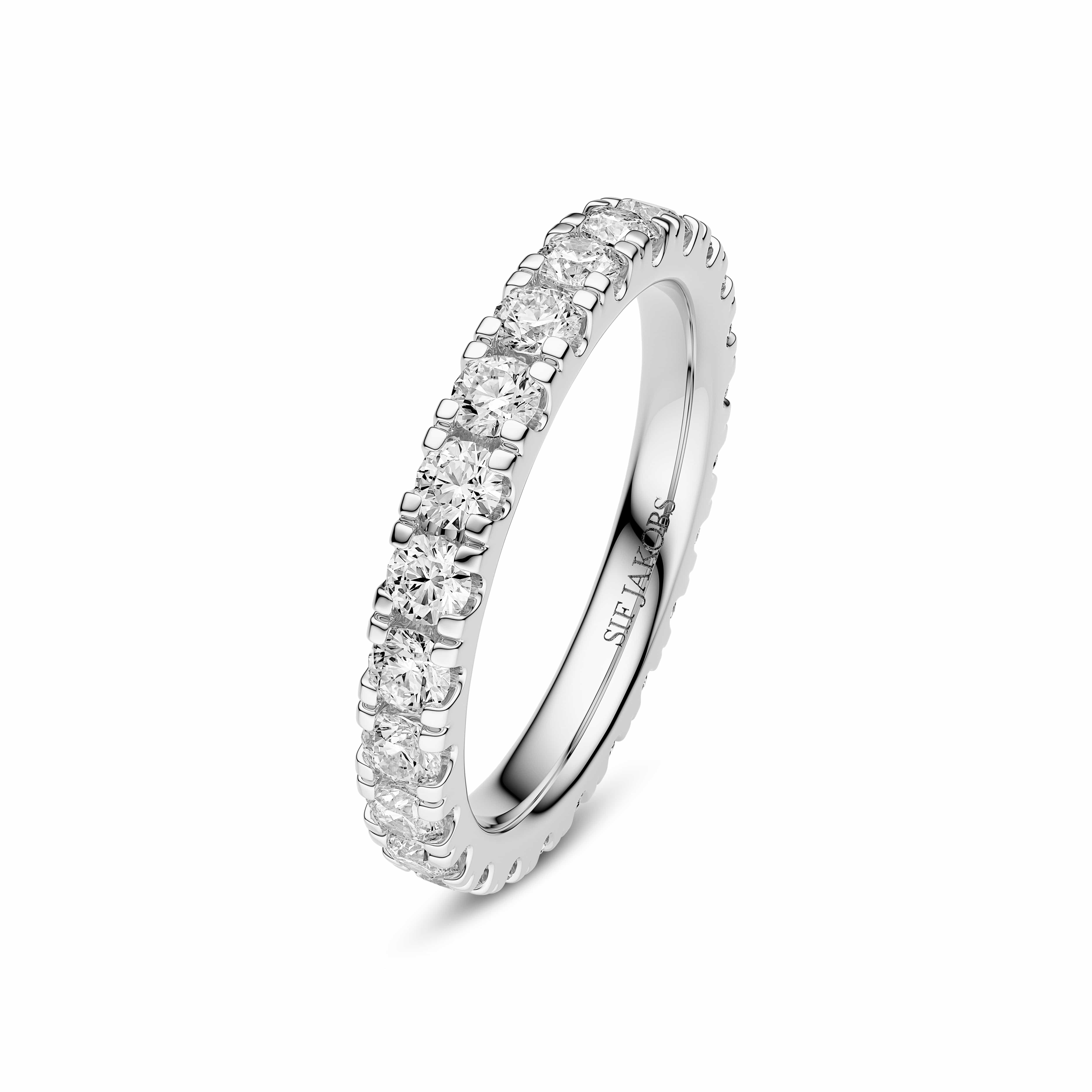Sif Jakobs Ringe Alba Eternity diamantring - 14 karat hvidguld