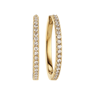 Sif Jakobs Øreringe Par Alba Grande ørering med labgrown diamanter - 14K SJ-E2512-WD-YG