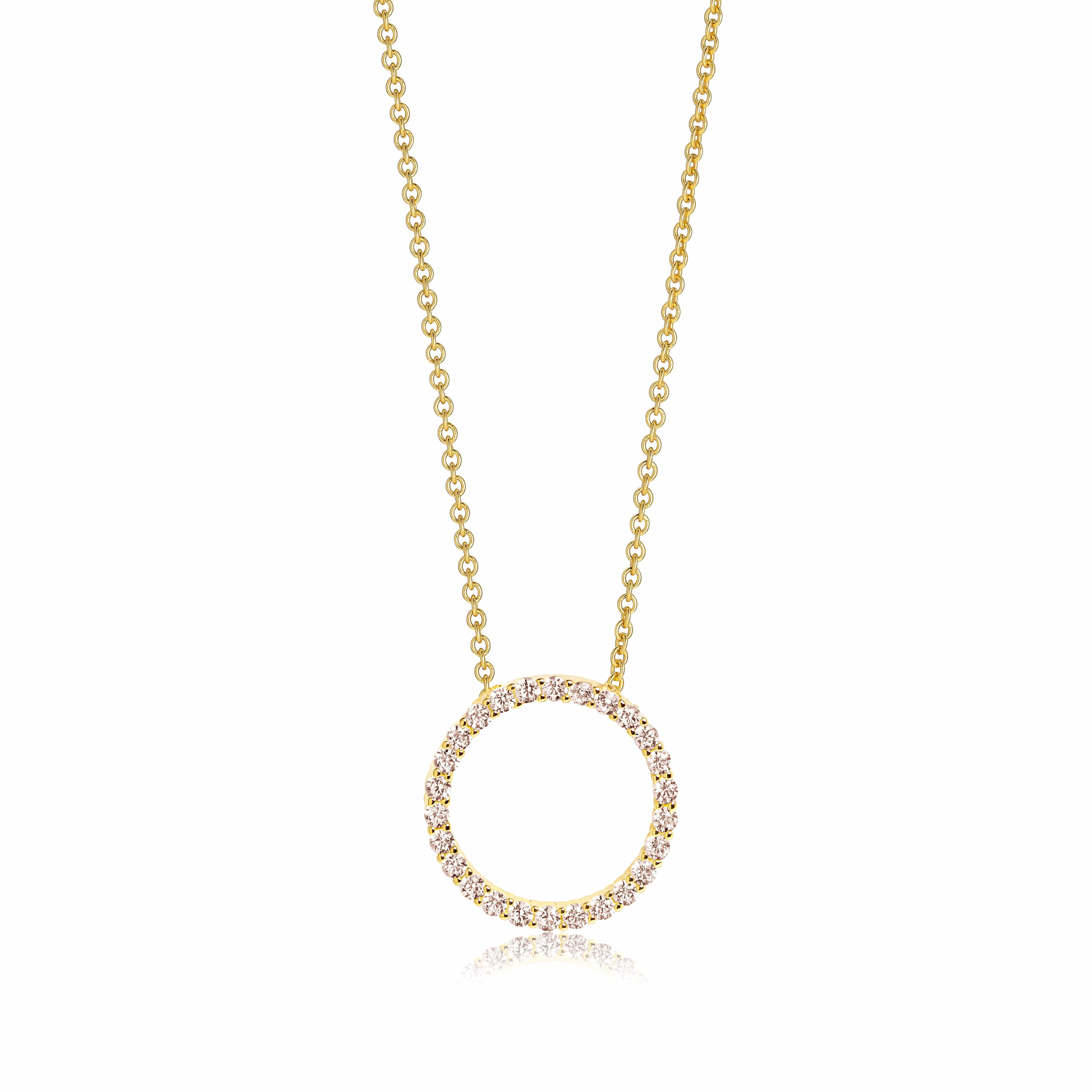 Sif Jakobs Halskæder Biella pendant halskæde 38-45 cm - forgyldt SJ-P3120-CZ-YG38-45