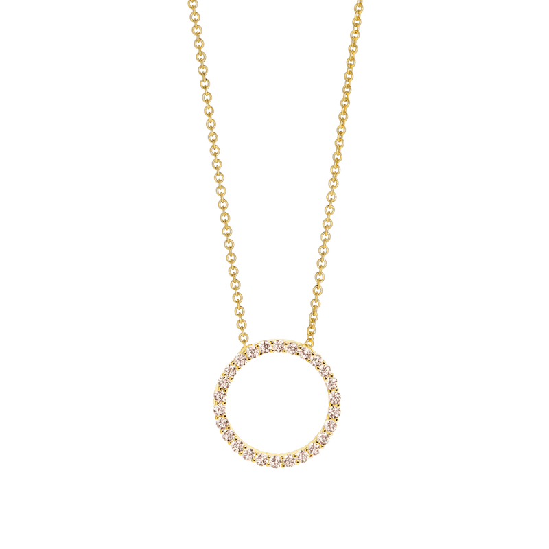 Sif Jakobs Halskæder Biella pendant halskæde med vedhæng 45-60 cm - forgyldt SJ-P3120-CZ-YG45-60