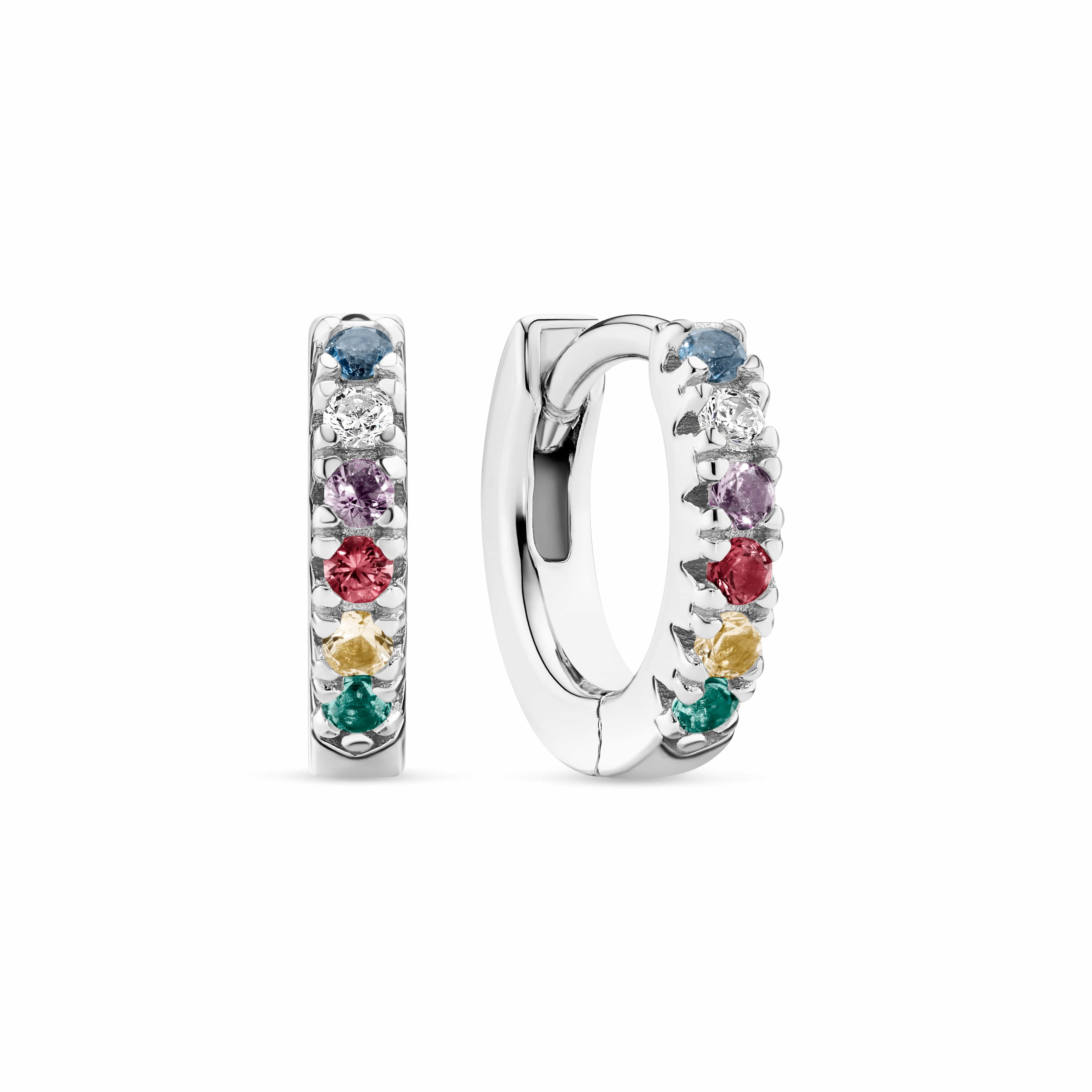 Sif Jakobs Øreringe Ellera piccolo øreringe med farvede zirkoner - sølv SJ-E1066-XCZ