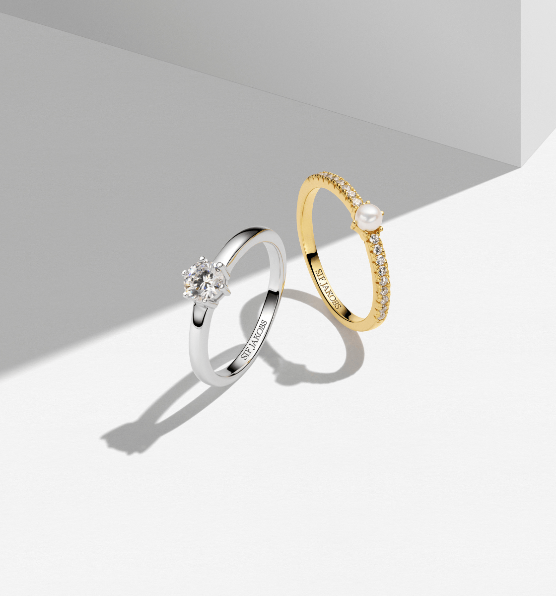 Sif Jakobs Ringe Ellera uno pianura grande ring - sølv