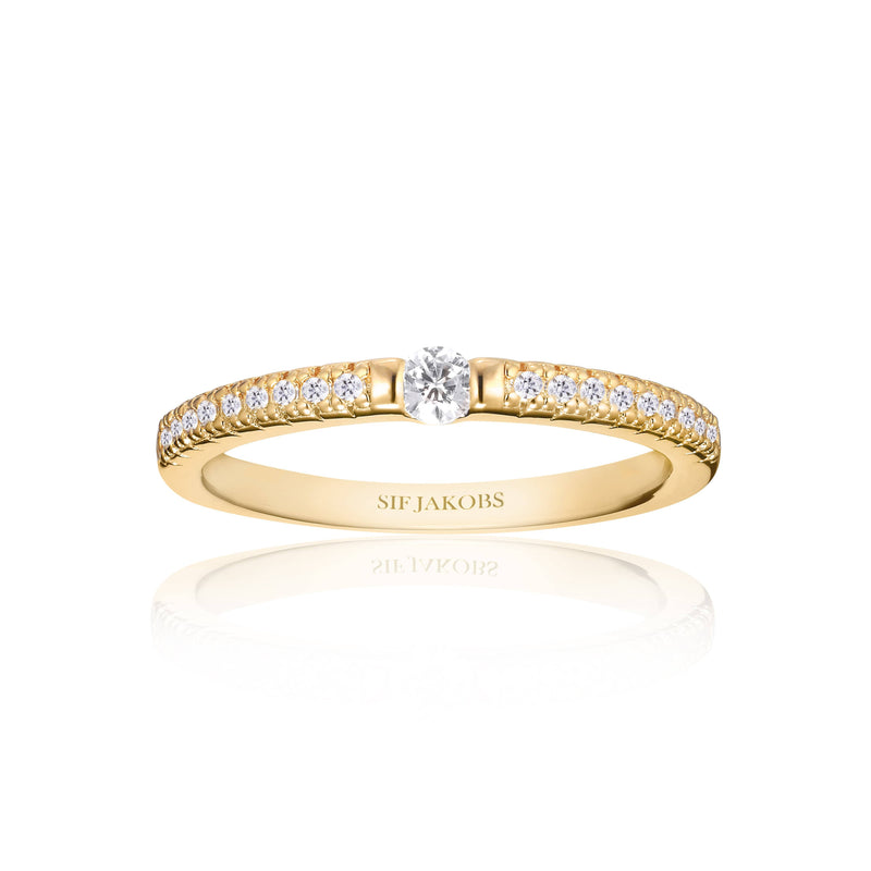Sif Jakobs Ringe 50 ELLERA UNO RING FORGYLDT sj-r22117-cz-sg-50
