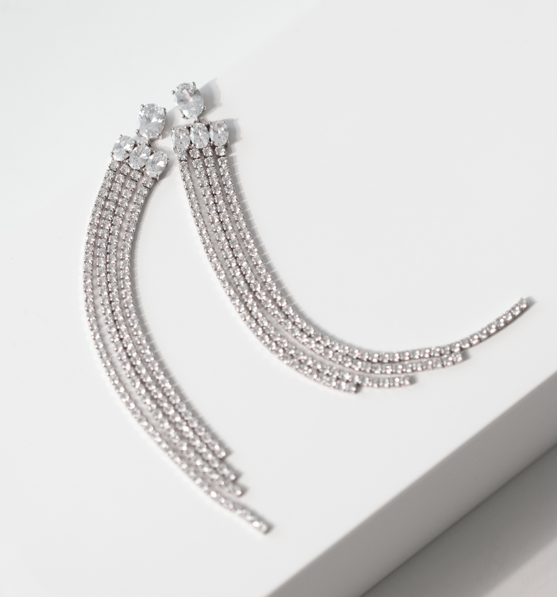 Sif Jakobs Øreringe Ellisse Lungo Grande øreringe - sølv SJ-E2328-CZ