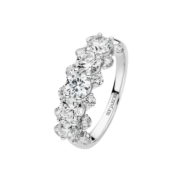 Sif Jakobs Ringe Fior Grande ring med labgrown diamanter - 14K hvidguld