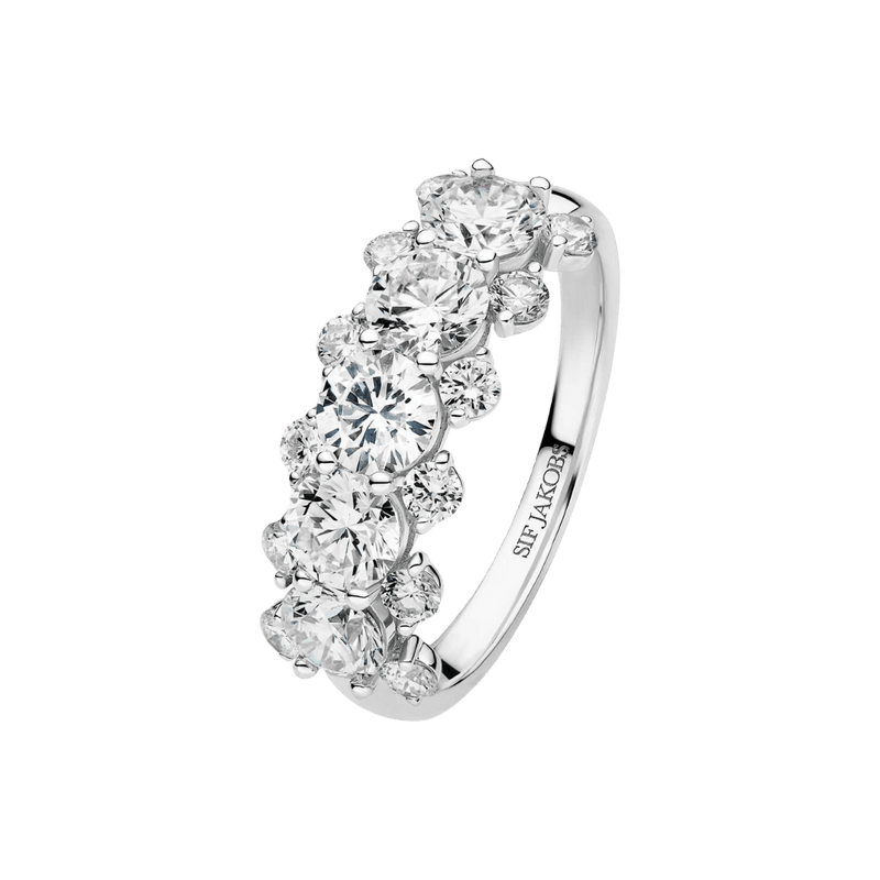 Sif Jakobs Ringe Fior Grande ring med labgrown diamanter - 14K hvidguld