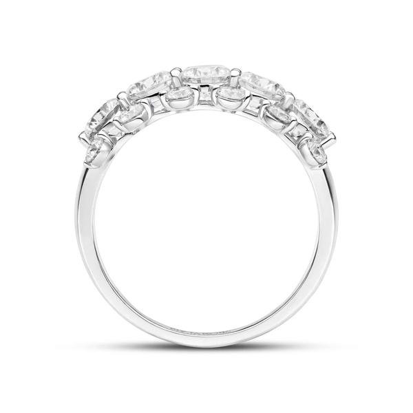 Sif Jakobs Ringe Fior Grande ring med labgrown diamanter - 14K hvidguld