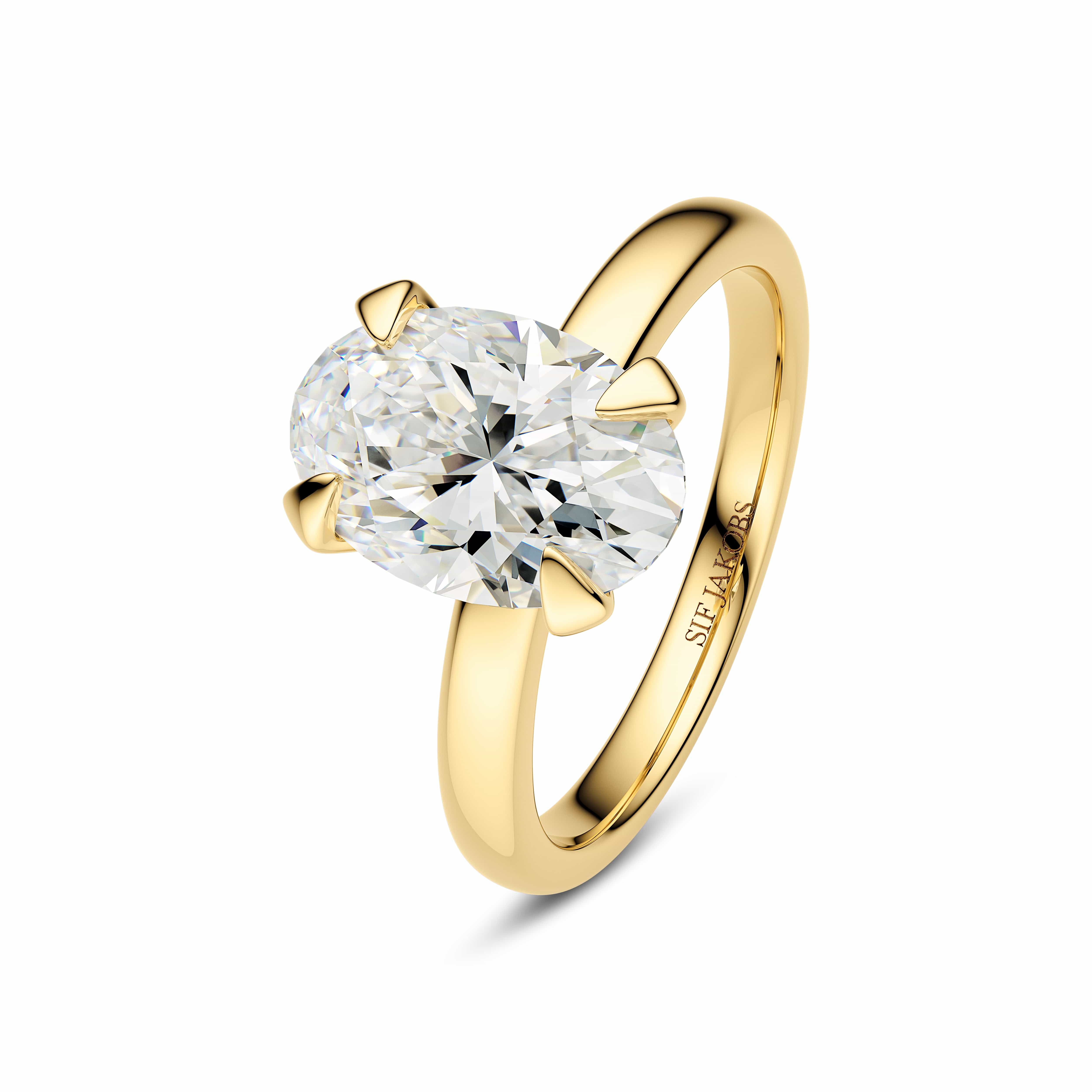 Sif Jakobs Ringe Grace Ovale Solitaire diamantring 2,00 carat - 14 karat guld
