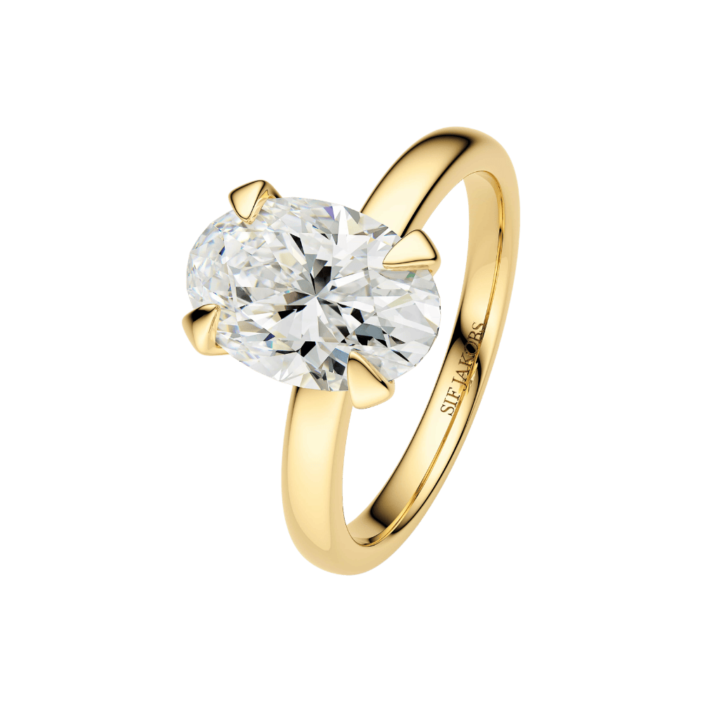 Sif Jakobs Ringe Grace Ovale Solitaire diamantring 2,00 carat - 14 karat guld