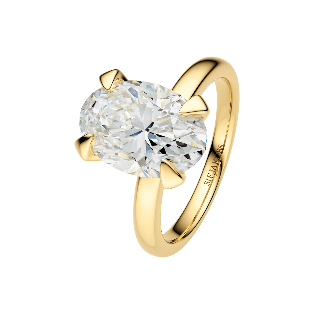 Sif Jakobs Ringe Grace Ovale Solitaire diamantring 3,00 carat - 14 karat guld