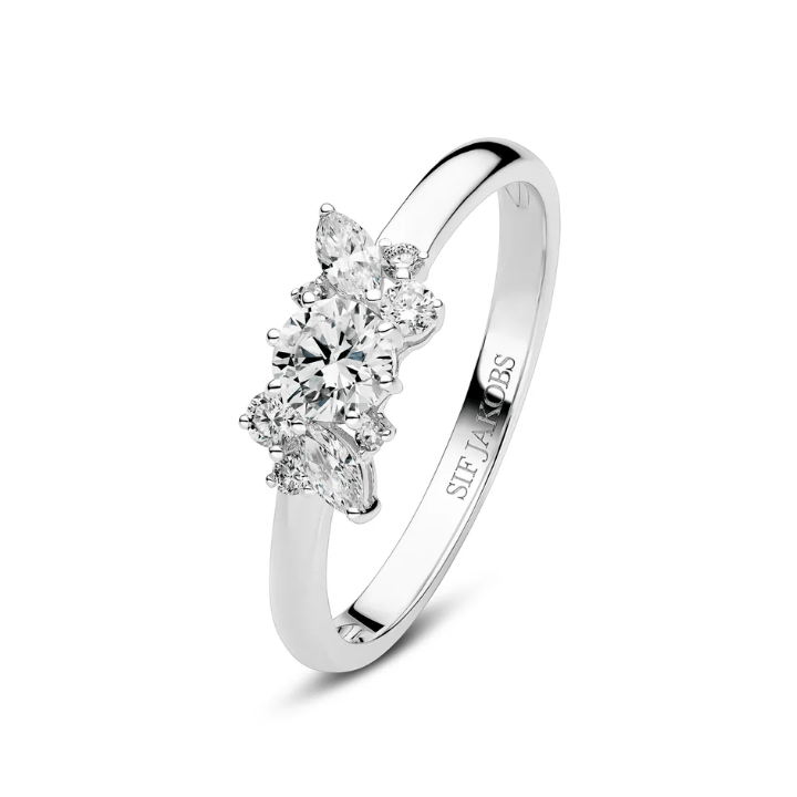 Sif Jakobs Ringe Lovere ring med labgrown diamanter - 14K hvidguld