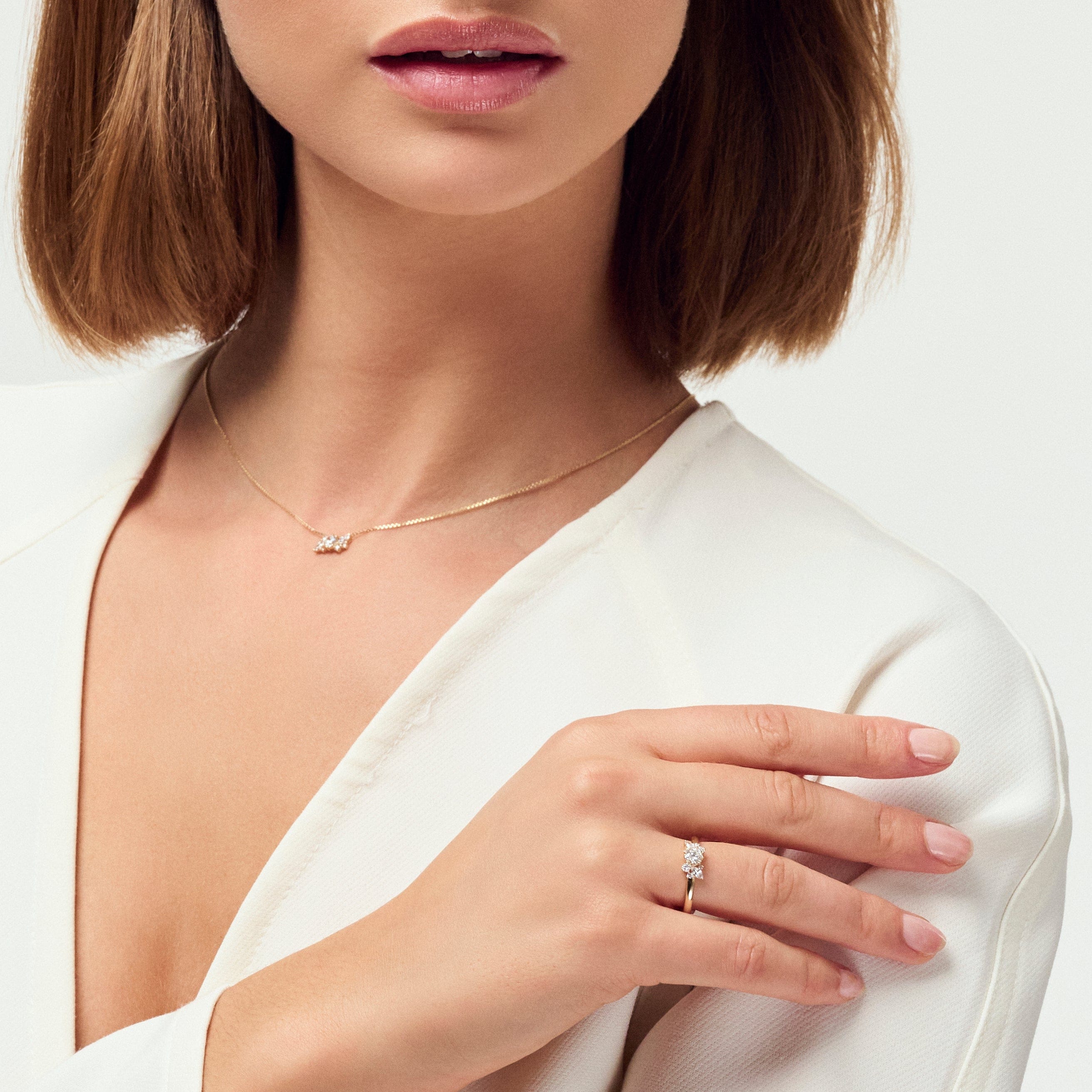 Sif Jakobs Ringe Lovere ring med labgrown diamanter - 14K hvidguld