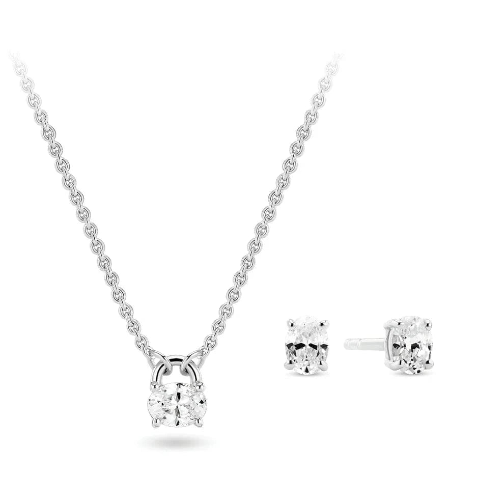 Sif Jakobs Øreringe Ovale sæt - sølv SJ-E-S2744-CZ