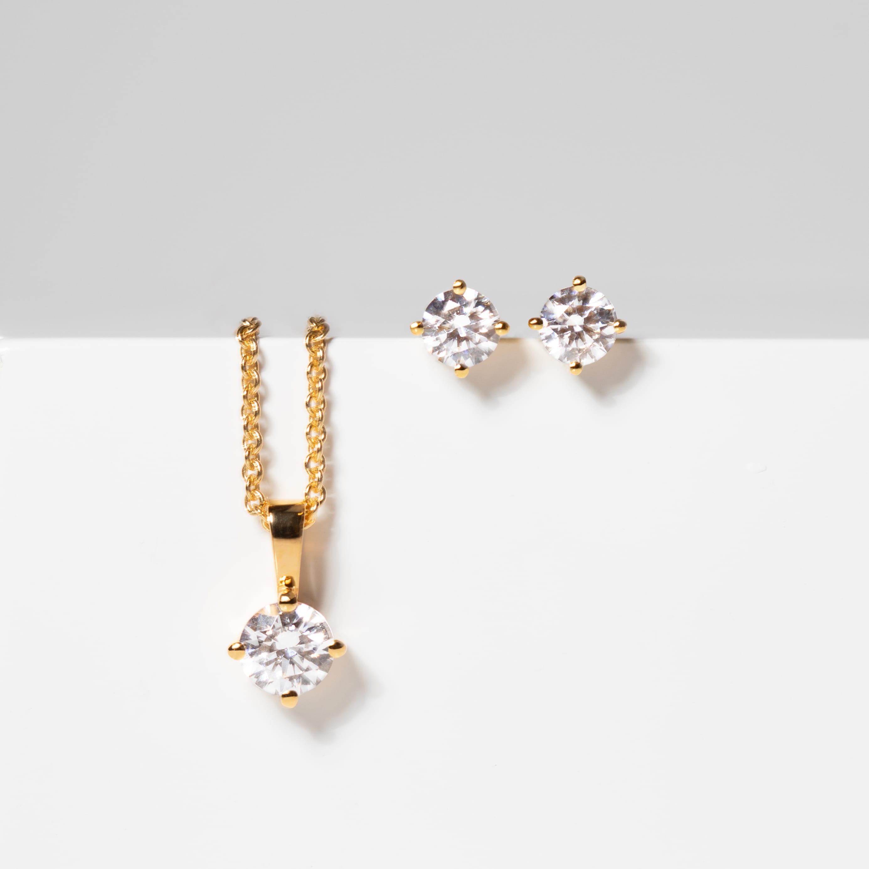 Sif Jakobs Øreringe Princess sæt round - forgyldt SJ-E5MP6MRD-YG_45-CZ