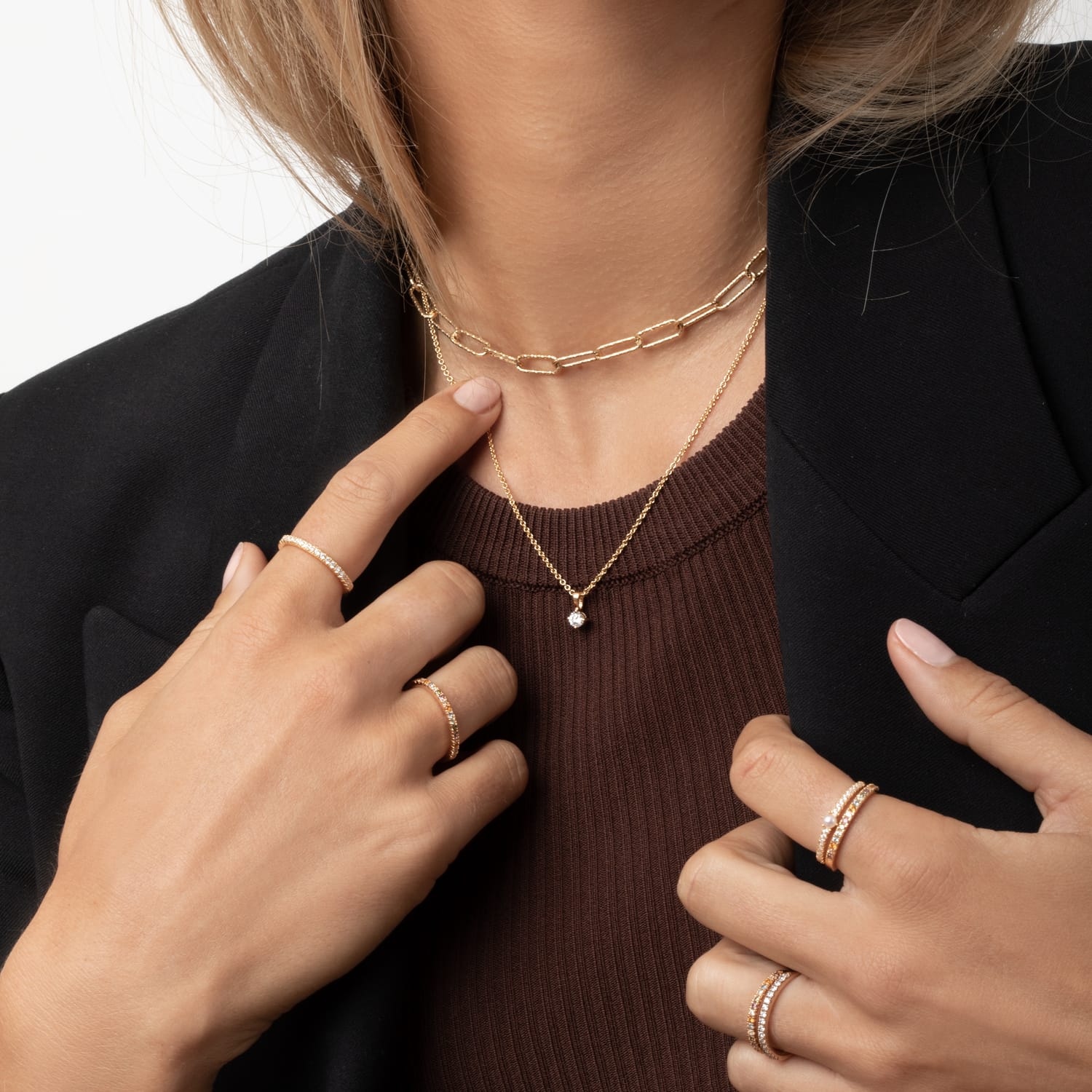 Sif Jakobs Øreringe Princess sæt round - sølv SJ-E5MMP6MMRD_45-CZ