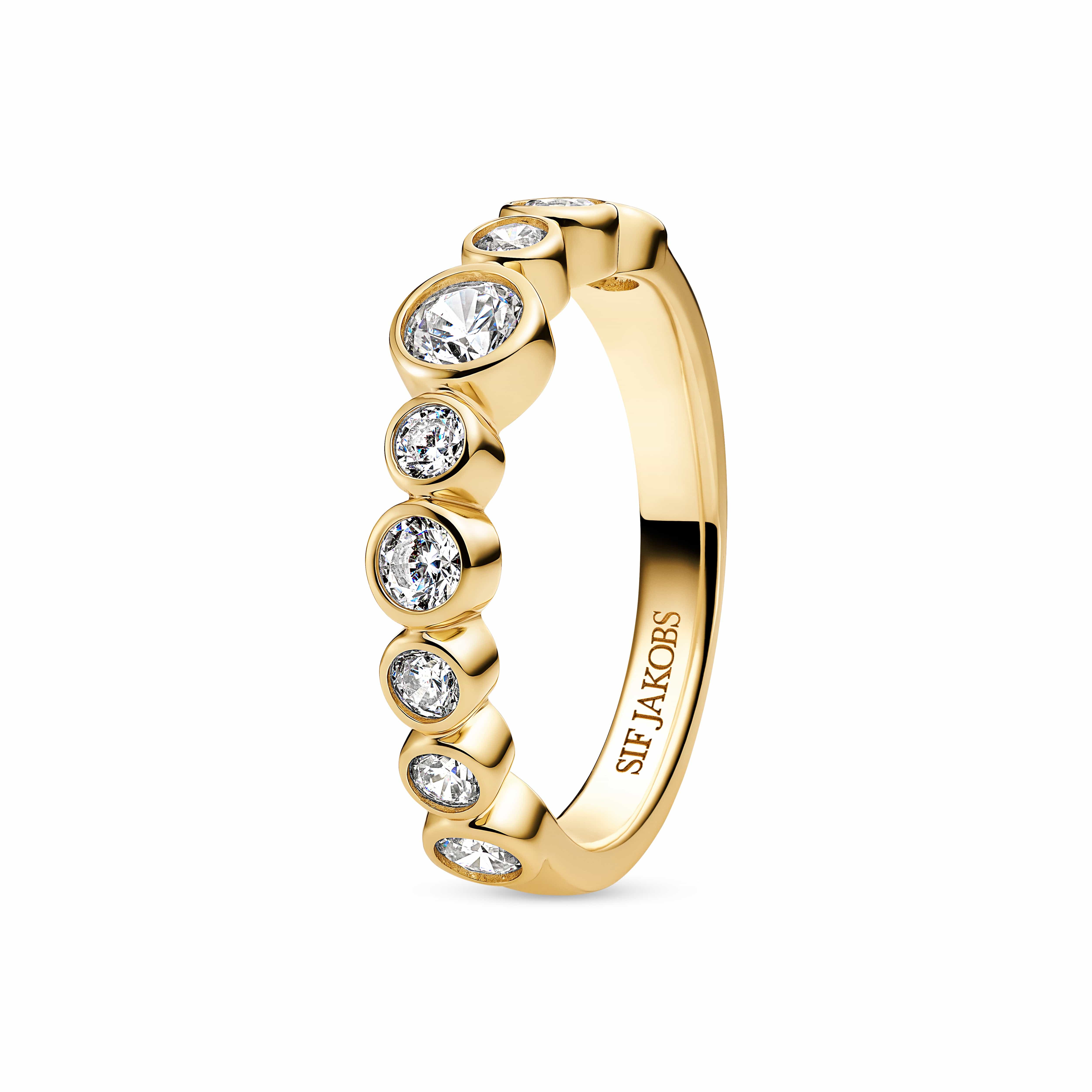 Sif Jakobs Ringe SARDINIEN RING med hvide - FORGYLDT