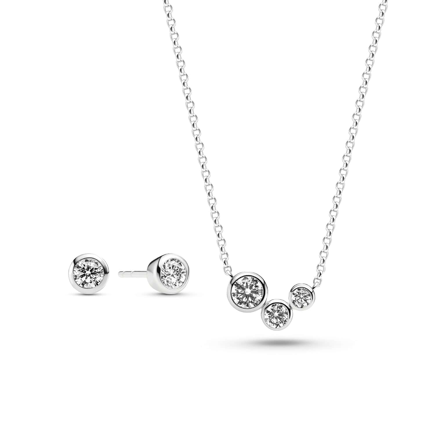 Sif Jakobs Øreringe SARDINIEN UNO øreringe med hvide zirkoner - sølv SJ-E2630-CZ