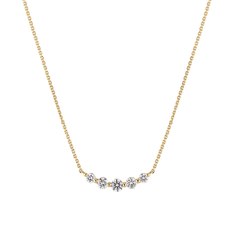 Sif Jakobs Halskæder Tiara Piccolo halskæde med labgrown diamanter - 14K SJ-N2518-WD-YG