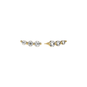 Sif Jakobs Øreringe Tiara Piccolo ørering med labgrown diamanter - 14K SJ-E2518-WD-YG