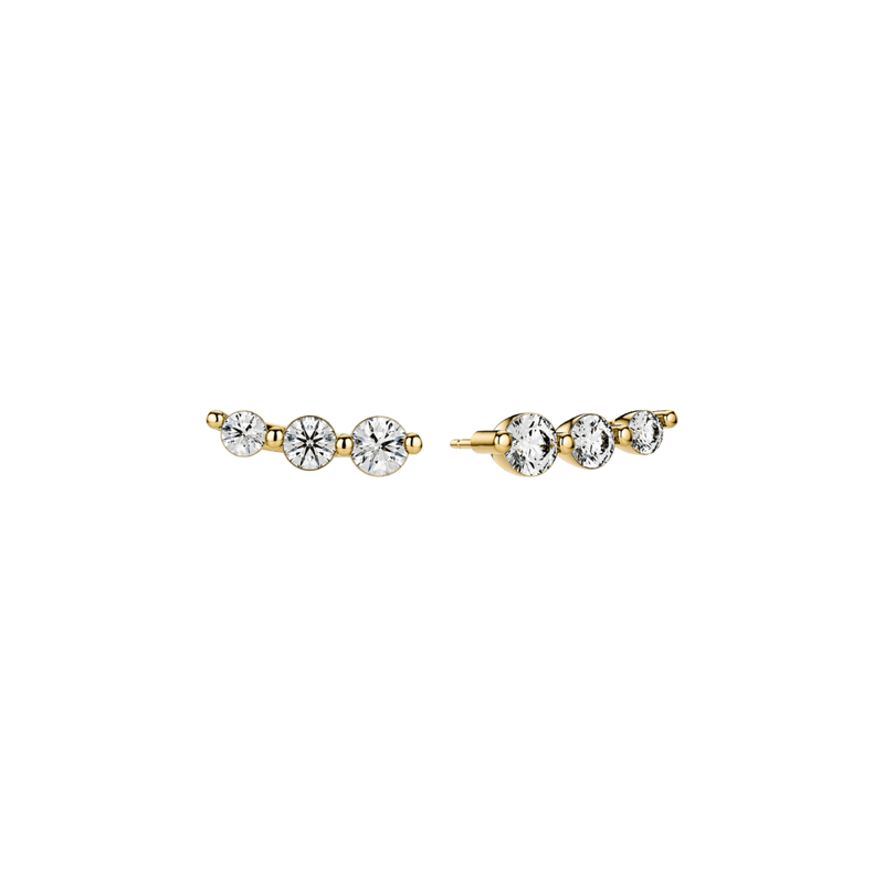 Sif Jakobs Øreringe Tiara Piccolo ørering med labgrown diamanter - 14K SJ-E2518-WD-YG