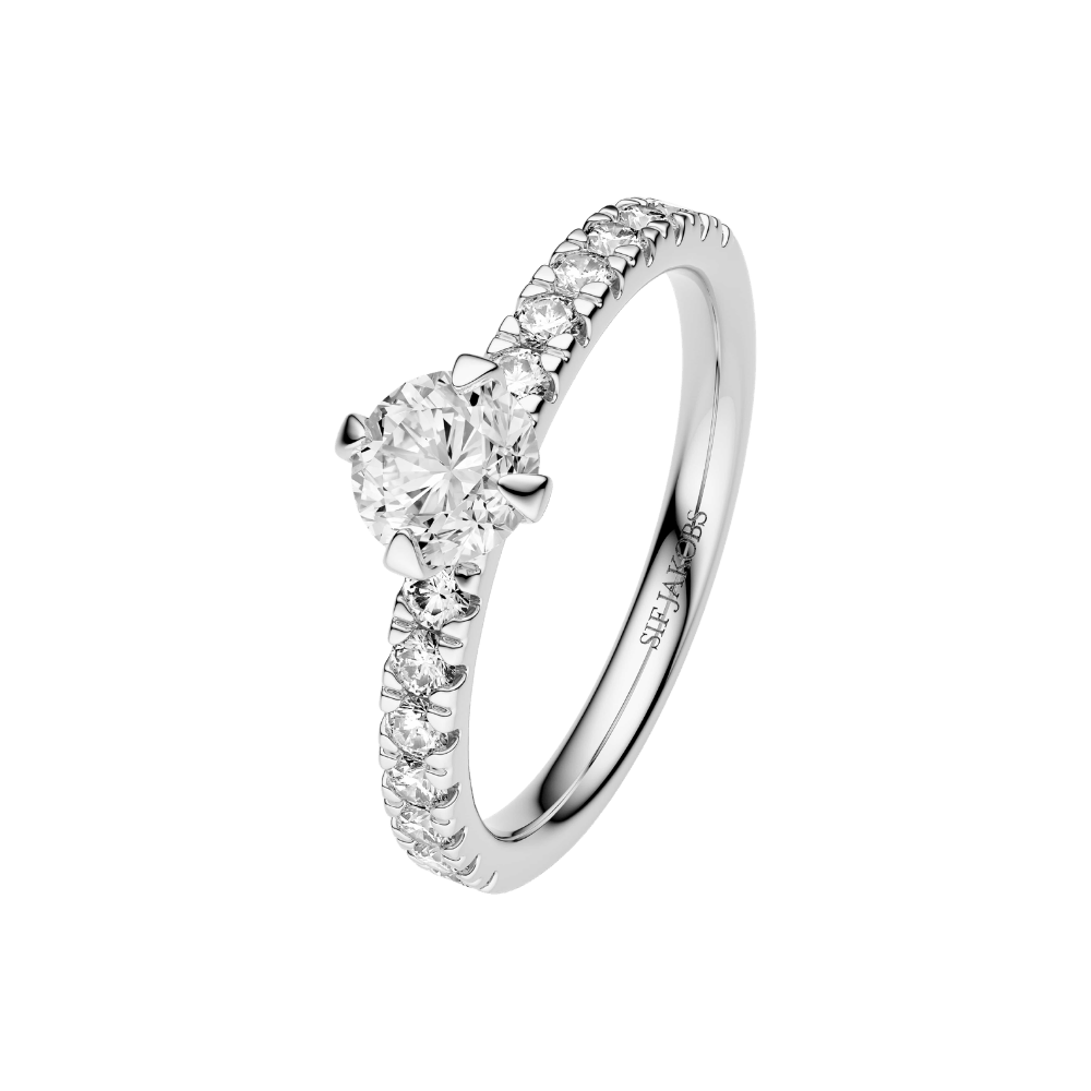 Sif Jakobs Ringe Venice Solitaire diamantring 0,80 carat - 14 karat hvidguld