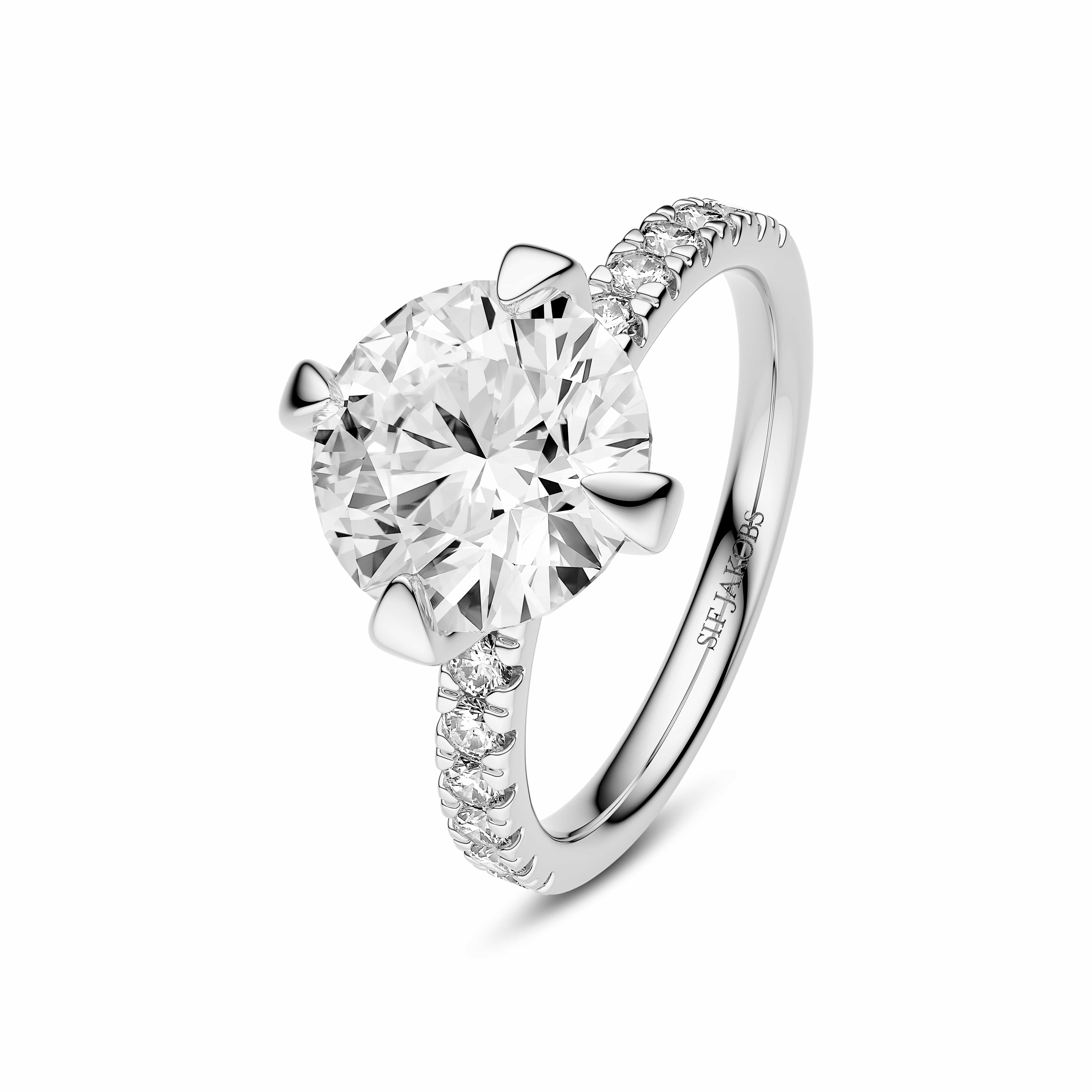 Sif Jakobs Ringe Venice Solitaire diamantring 3,40 carat - 14 karat hvidguld
