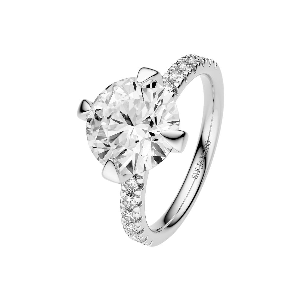 Sif Jakobs Ringe Venice Solitaire diamantring 3,40 carat - 14 karat hvidguld