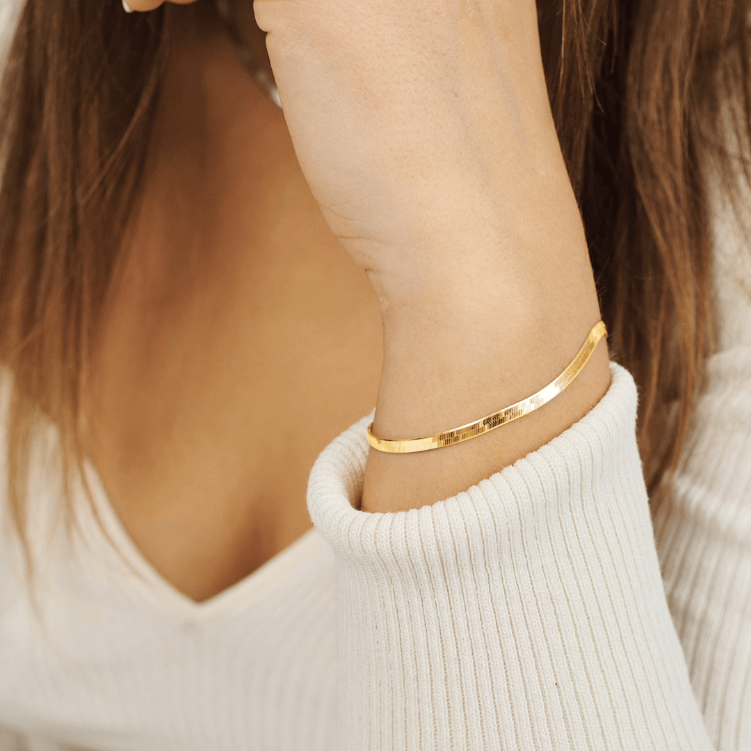 Studio Z Armbånd Cobra armbånd sildeben small - forgyldt 7250319