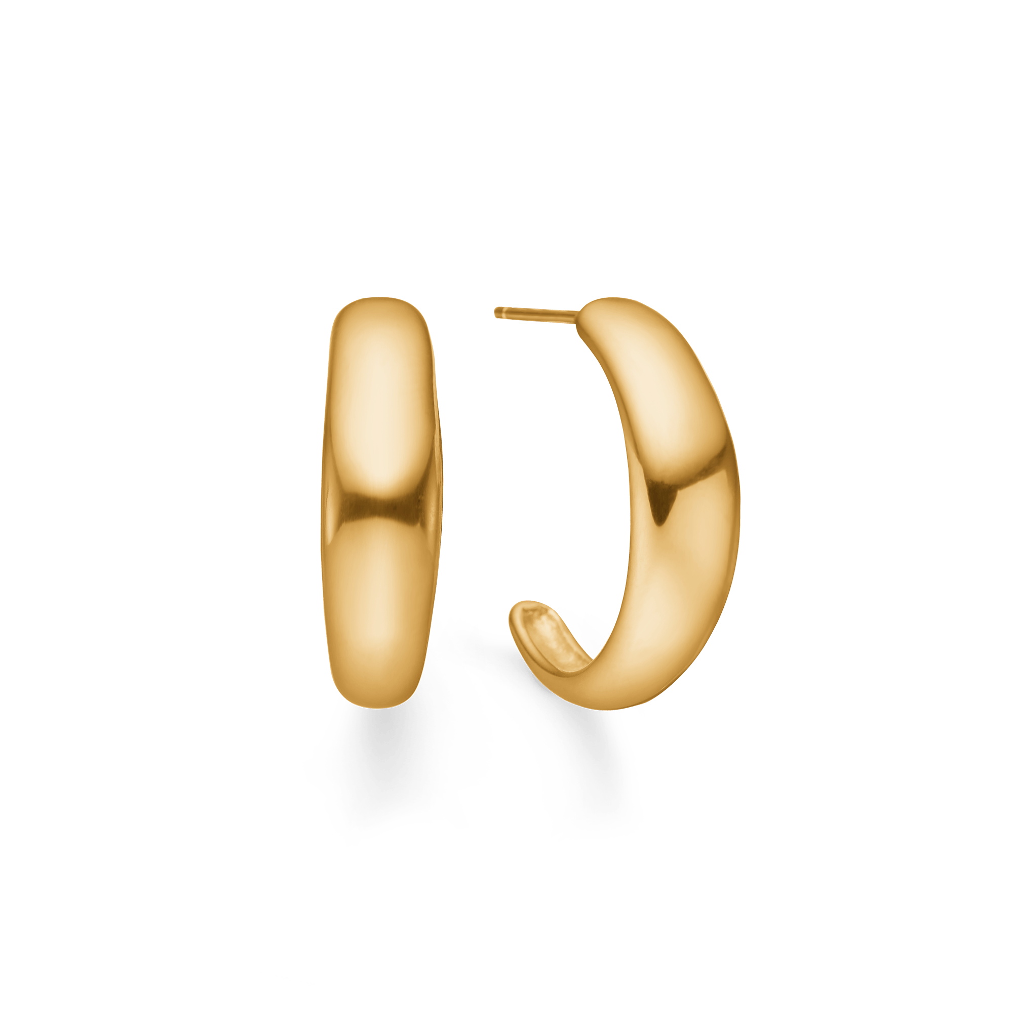 Studio Z Øreringe Hannah chunky hoops små - forgyldt stål 7710024