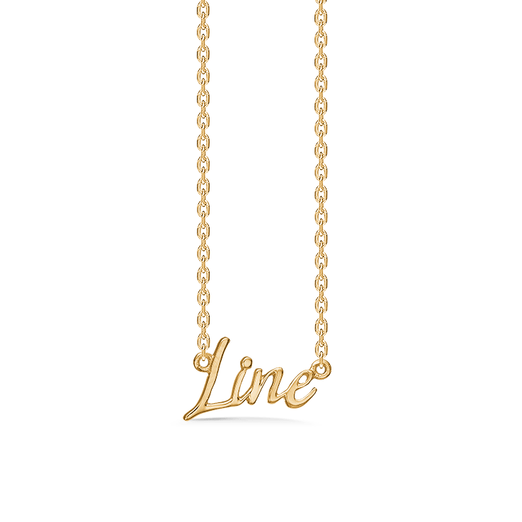 Studio Z Halskæder LINE NAVNEHALSKÆDE - FORGYLDT 7220-LINE