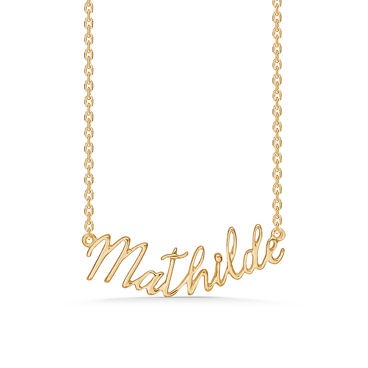 Studio Z Halskæder MATHILDE NAVNEHALSKÆDE - FORGYLDT 7220-MATHILDE