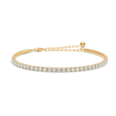 Studio Z Armbånd Tennis armbånd med zirkon medium - forgyldt 7257098